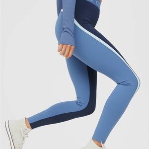 Aerie Blue and Black Colorblock Leggings